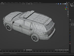 Police Car SUV 3D Model