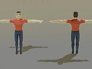 Низкополигональный персонаж 3D Модель