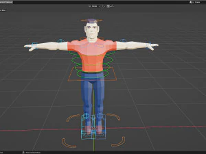 Низкополигональный персонаж 3D Модель