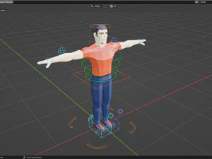 Низкополигональный персонаж 3D Модель