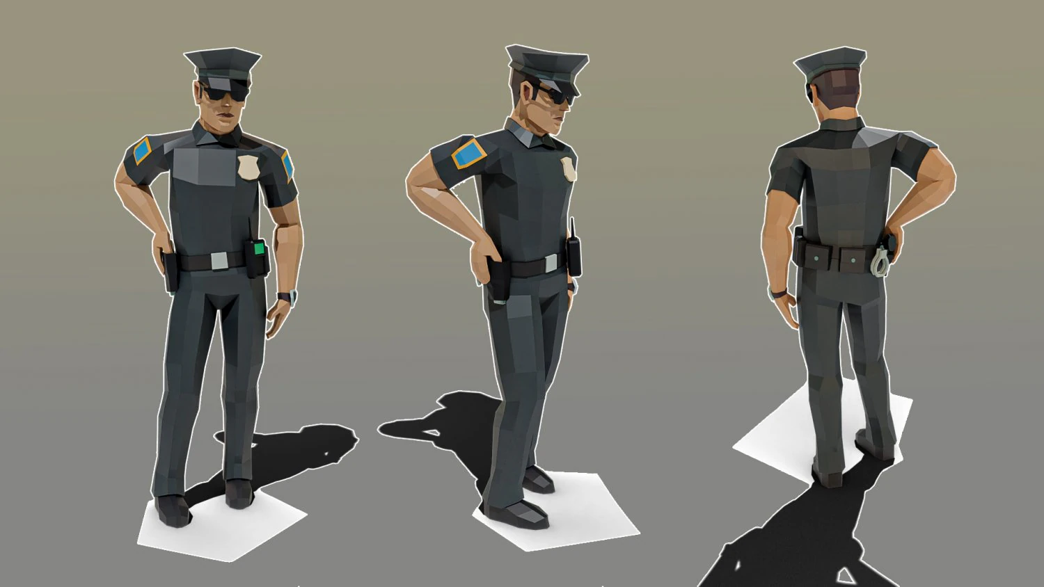 PoliceMan 3D Model .c4d .max .obj .3ds .fbx .stl .blend 