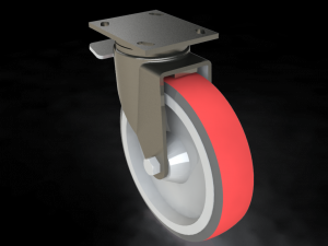 caster wheel swivel with lock Modèle 3D