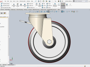 caster wheel swivel with lock Modèle 3D