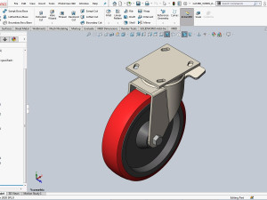 caster wheel swivel with lock Modèle 3D