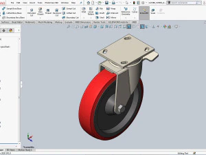 caster wheel swivel with lock 3D Model