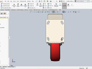 caster wheel swivel with lock Modèle 3D