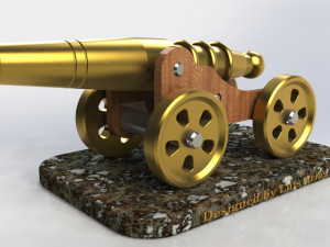 Ornamental desk cannon 3D Model