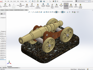 Ornamental desk cannon 3D Model