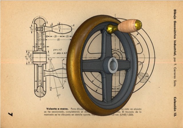 Carreras Soto Handwheel Model 3D .c4d .max .obj .3ds .fbx .stl .blend 