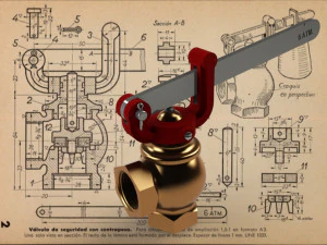 Sicherheitsventil mit Gegengewicht-Carreras Soto 3D Modell