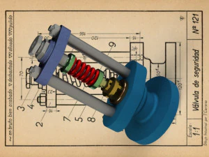 Zaw&oacute;r bezpieczeństwa-Carreras Soto Model 3D