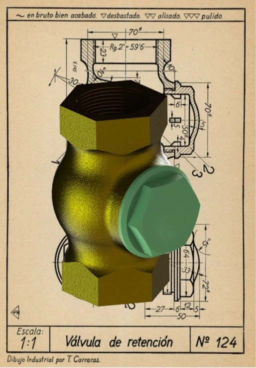 Check Valve-Carreras Soto 3D Model .c4d .max .obj .3ds .fbx .stl .blend 