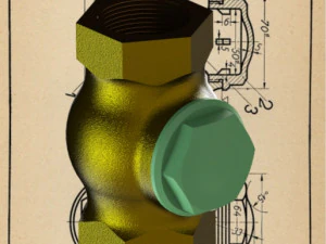 R&uuml;ckschlagventil-Carreras Soto 3D Modell