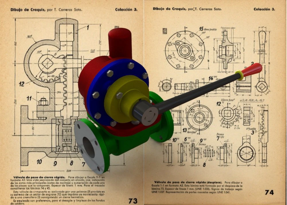 Quick closing shut-off valves-Carreras Soto 3D Model .c4d .max .obj .3ds .fbx .stl .blend 