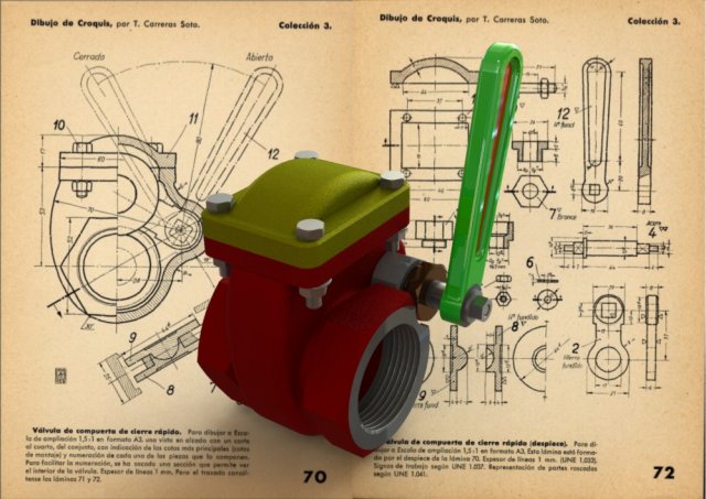 Quick Closing Gate Valve-Carreras Soto 3D Model .c4d .max .obj .3ds .fbx .stl .blend 