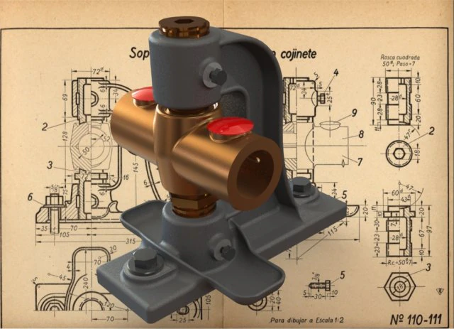 Rulmanlı A&ccedil;ık Ayak Desteği-Carreras Soto 3D Model .c4d .max .obj .3ds .fbx .stl .blend 