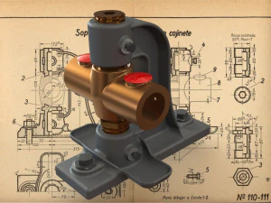 Apoio para P&eacute;s Aberto com Rolamento-Carreras Soto Modelo 3D
