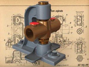 Rulmanlı A&ccedil;ık Ayak Desteği-Carreras Soto 3D Model