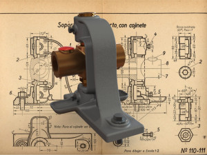 Open Foot Support with Bearing-Carreras Soto 3D Model