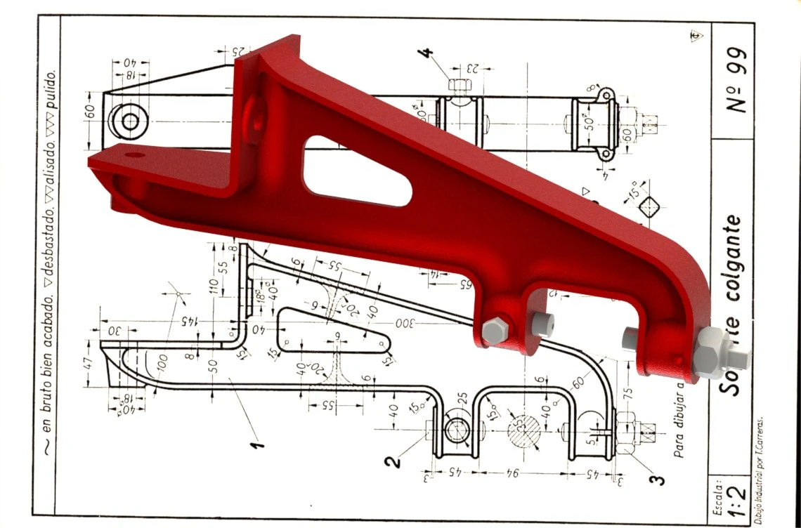 Hanging Bracket-Carreras Soto 3D Model .c4d .max .obj .3ds .fbx .stl .blend 