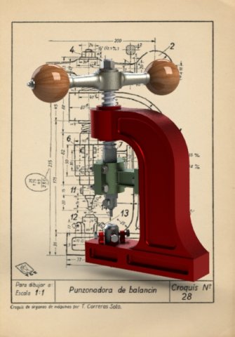Rocker Arm Punching Machine - Carreras Soto Modelo 3D .c4d .max .obj .3ds .fbx .stl .blend 