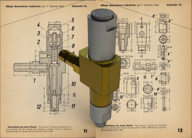 Nozzle Holder for Diesel Truck-Carreras Soto Modelo 3D .c4d .max .obj .3ds .fbx .stl .blend 