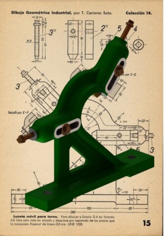 Moving Steady Rest for Lathe-Carreras Soto Model 3D .c4d .max .obj .3ds .fbx .stl .blend 