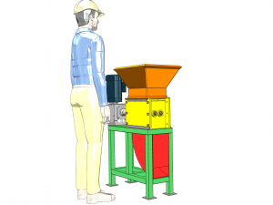 DRAWINGS TO MAKE PLASTIC SHREDDER MACHINE 3D-Modell