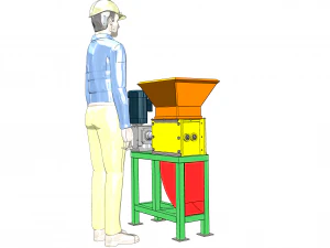 DRAWINGS TO MAKE PLASTIC SHREDDER MACHINE 3D Model