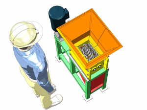 DRAWINGS TO MAKE PLASTIC SHREDDER MACHINE 3D-Modell