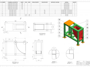 DRAWINGS TO MAKE PLASTIC SHREDDER MACHINE 3D Model