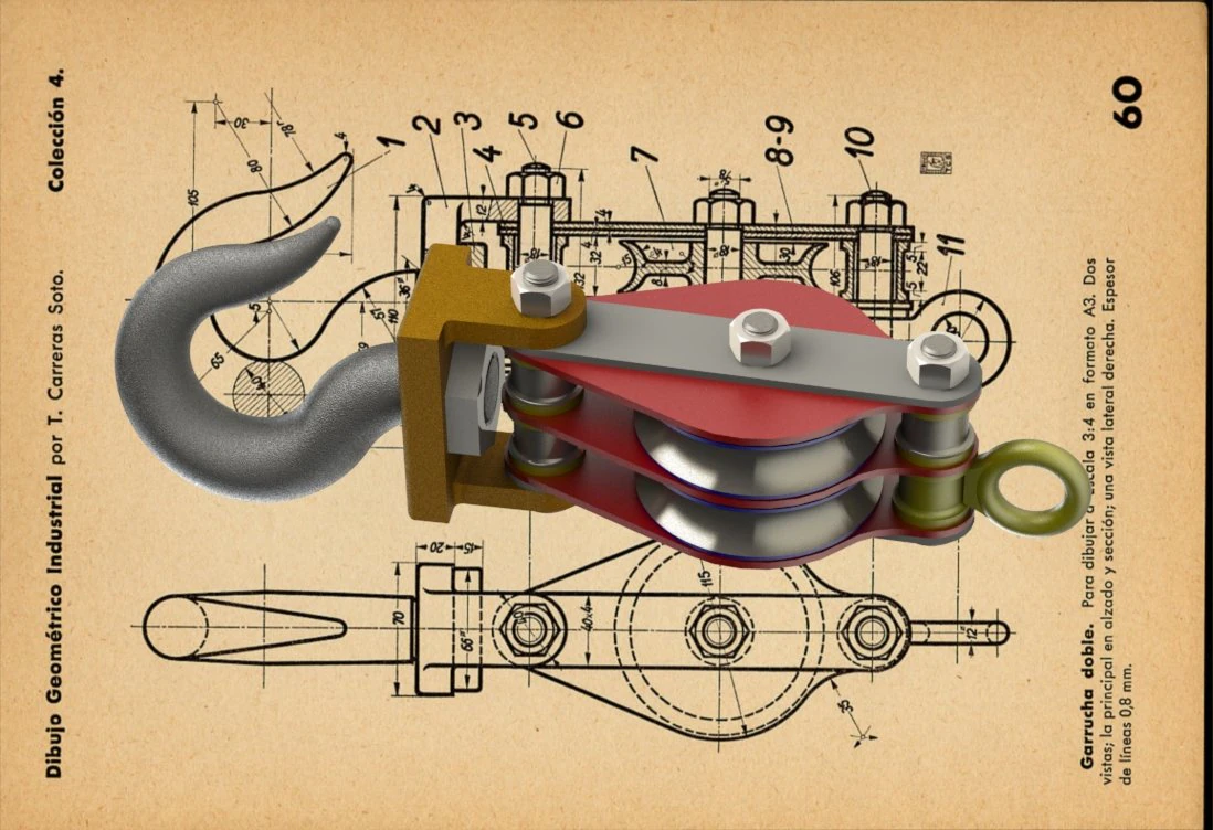 Garrucha Double - Carreras Soto 3D Model .c4d .max .obj .3ds .fbx .stl .blend 