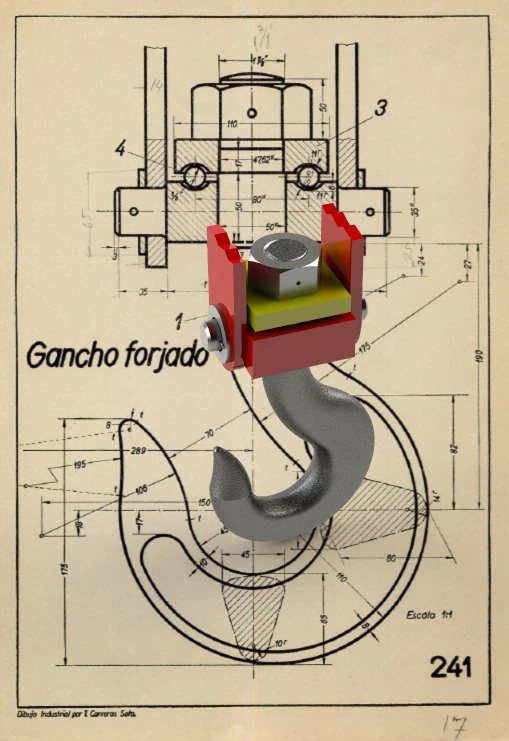 Forged Hook - Carreras Soto 3D Model .c4d .max .obj .3ds .fbx .stl .blend