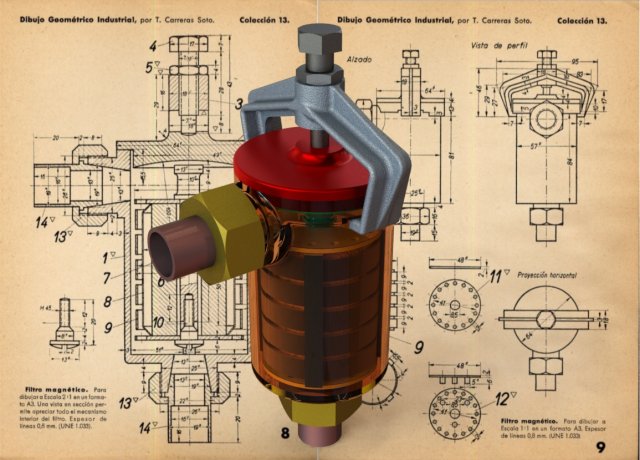 Magnetic Filter - Carreras Soto 3D Модель .c4d .max .obj .3ds .fbx .stl .blend 
