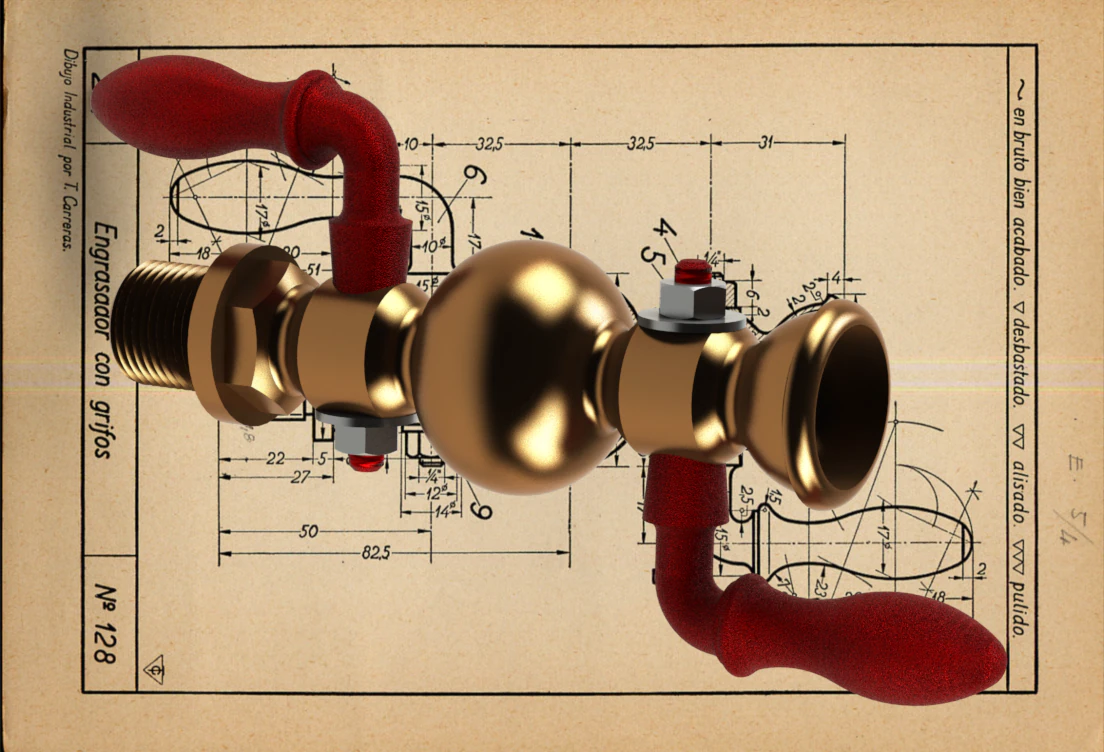 Grease nipple with tap - Carreras Soto 3D Model .c4d .max .obj .3ds .fbx .stl .blend