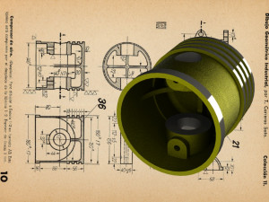 Air Compressor Part 36 Piston - Carreras Soto 3D Model