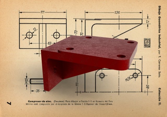 Air Compressor Part 7 Base - Carreras Soto Model 3D .c4d .max .obj .3ds .fbx .stl .blend 