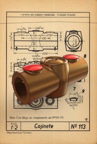 Bronze bearing - Carreras Soto Modelo 3D .c4d .max .obj .3ds .fbx .stl .blend 