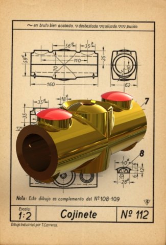 Bronze Bearing 112 - Carreras Soto 3D Model .c4d .max .obj .3ds .fbx .stl .blend