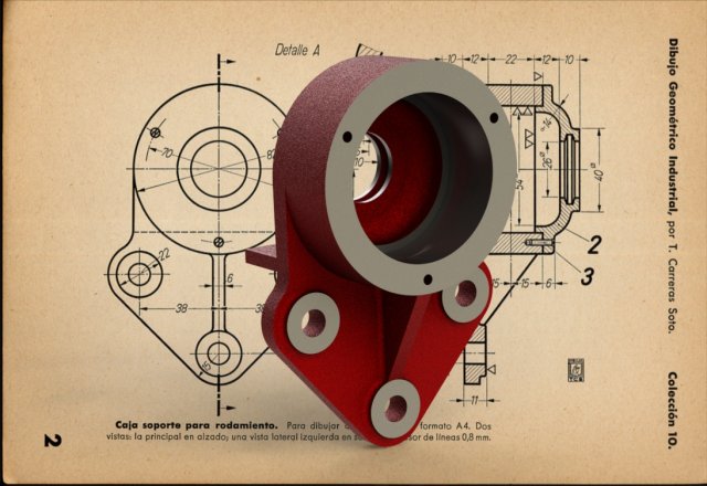 Bearing Support Box - Carreras Soto 3D Model .c4d .max .obj .3ds .fbx .stl .blend 