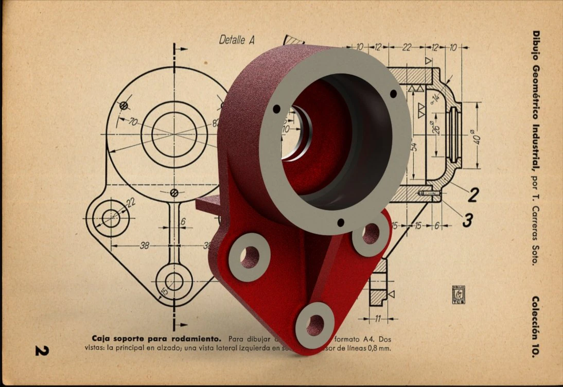 Bearing Support Box - Carreras Soto 3D Model .c4d .max .obj .3ds .fbx .stl .blend 