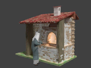 wood oven with its bakery 3D Print Model