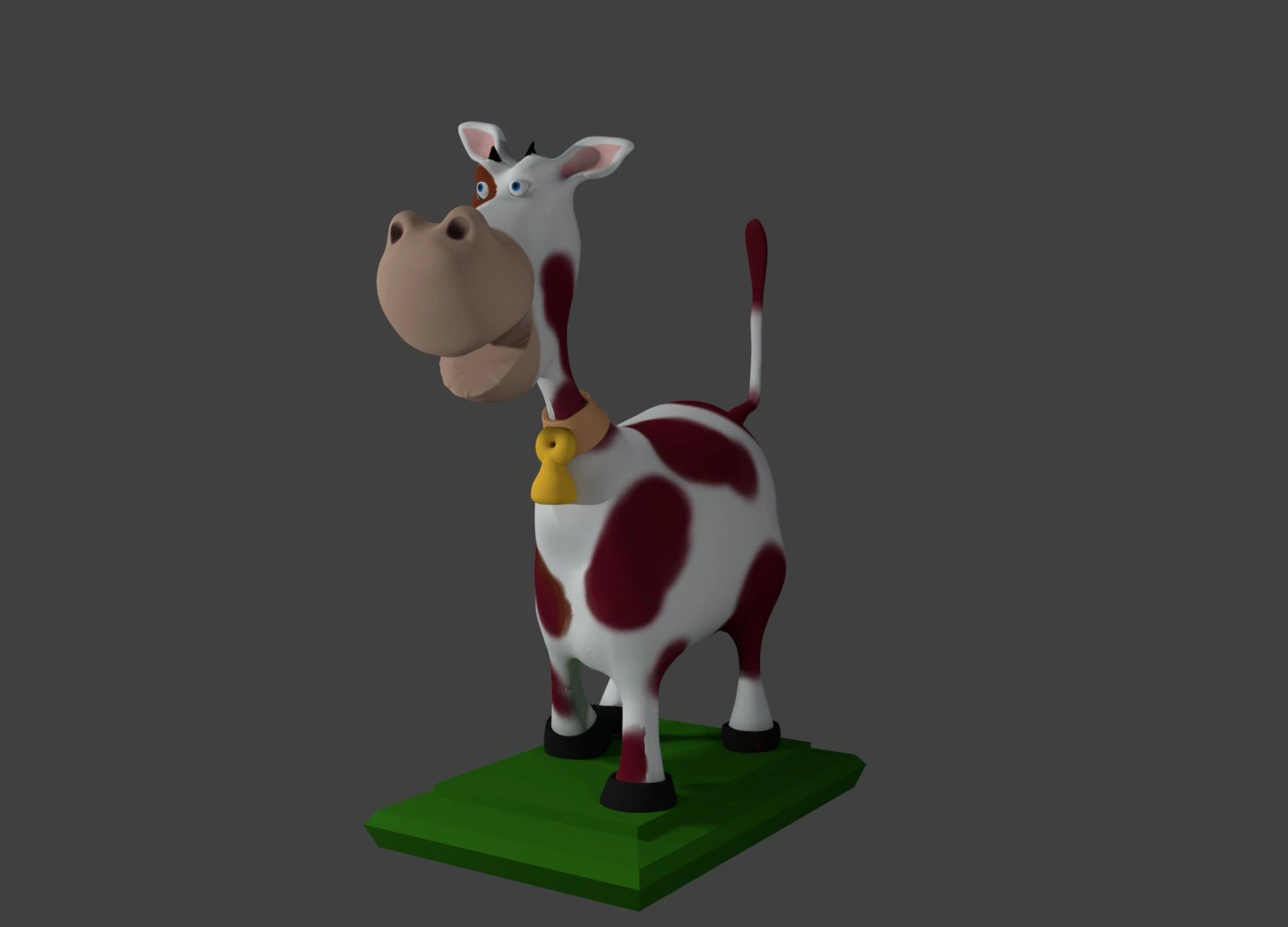 dairy cow - for animation 3D Model .c4d .max .obj .3ds .fbx .stl .blend 