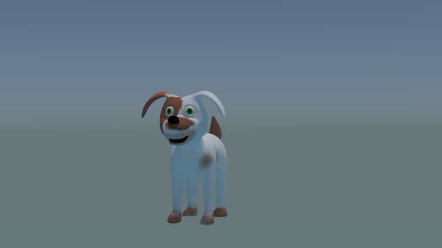 young and small dog 3D मॉडल .c4d .max .obj .3ds .fbx .stl .blend 
