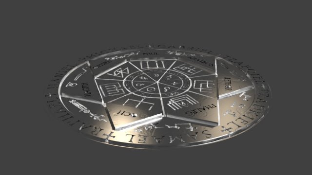 medal of the 7 archangels 3D Print Model .c4d .max .obj .3ds .fbx .stl .blend 