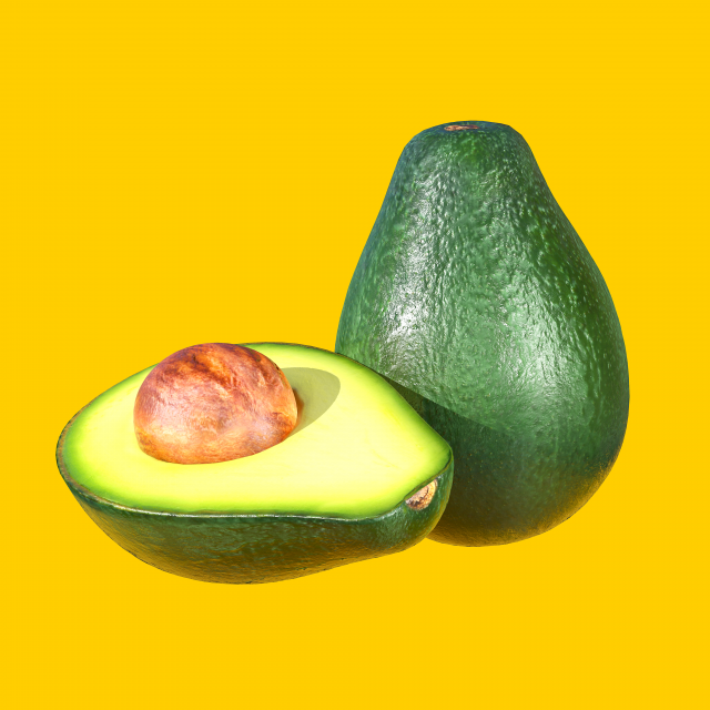 photorealistic realtime avocado Modello 3D .c4d .max .obj .3ds .fbx .stl .blend 
