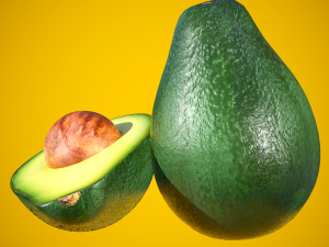 photorealistic realtime avocado Modello 3D