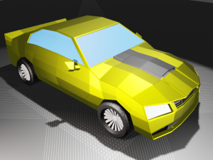 yellow sports car Modello 3D