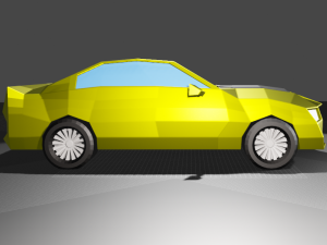 yellow sports car Modello 3D