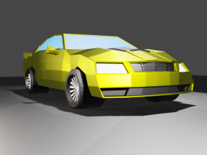 yellow sports car Modello 3D
